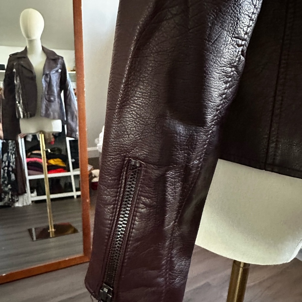 Maroon Leather Jacket